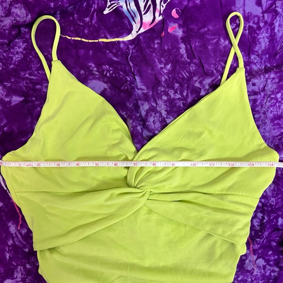 NWT Urban Outfitters Light Green Slinky Knot Bodysuit - small - Picture 11 of 12
